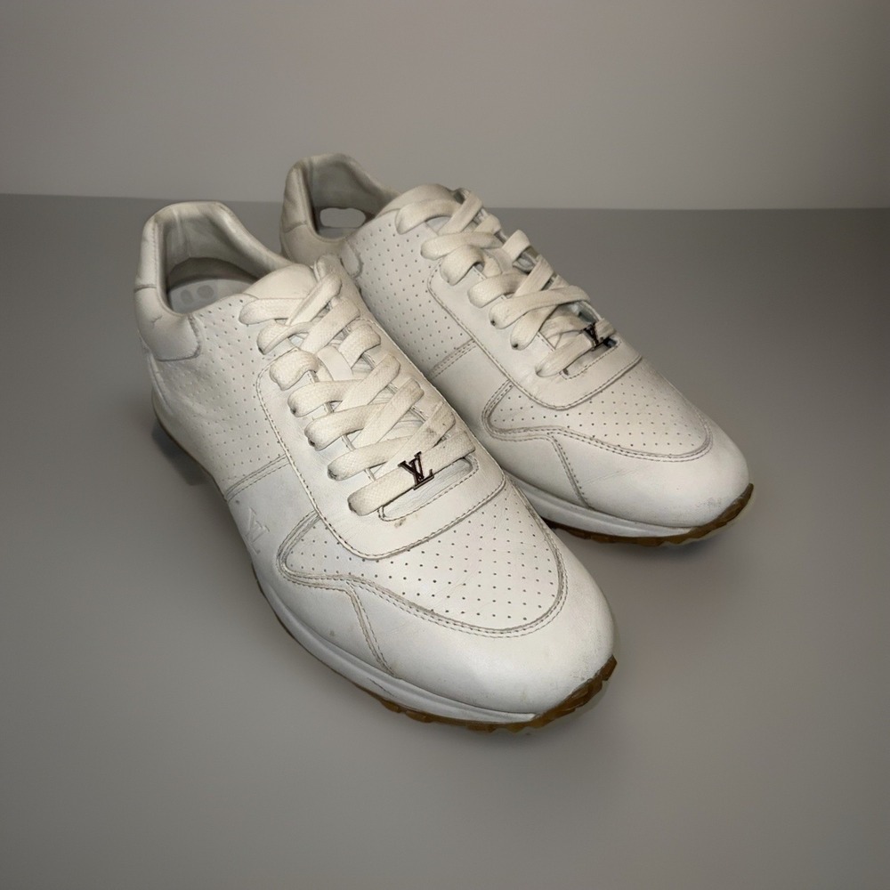 Louis Vuitton Men's White Leather Run Away Sneakers US size 8 (UK 7.5)
